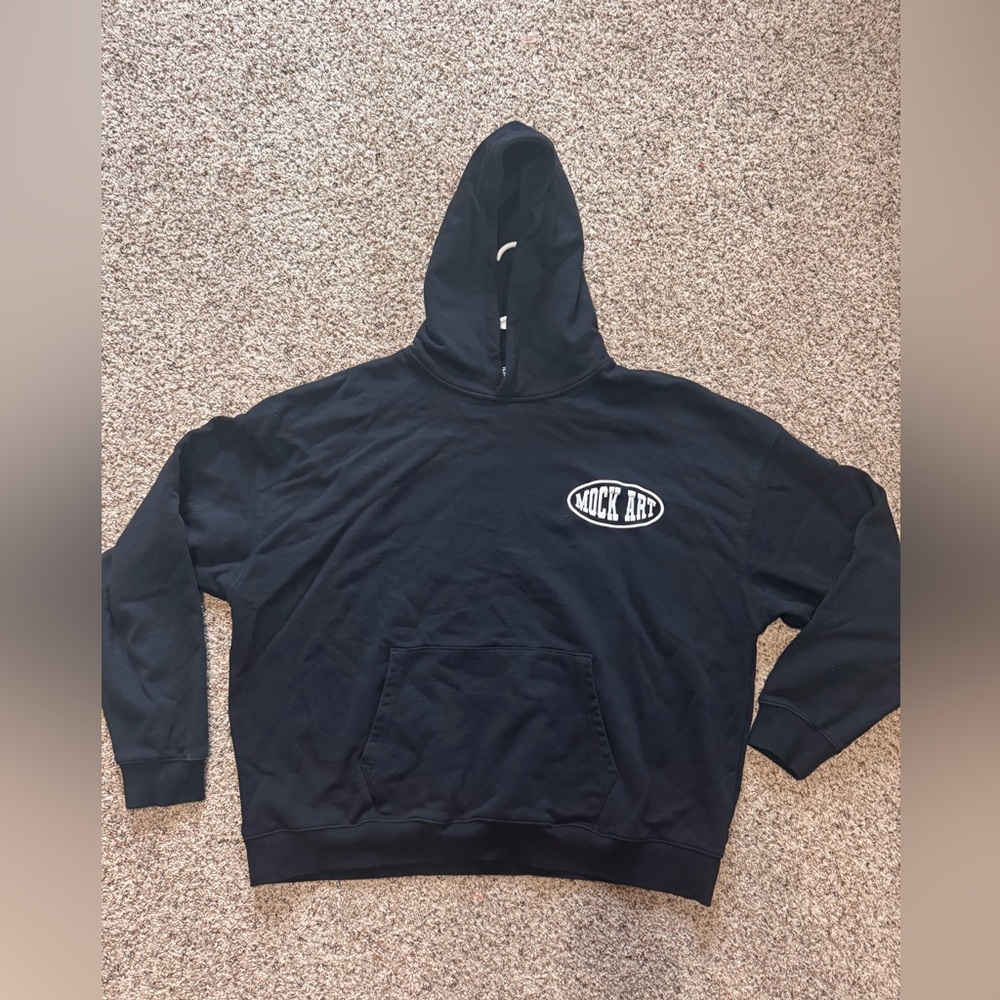 Mock Art Black Hooded Sweatshirt